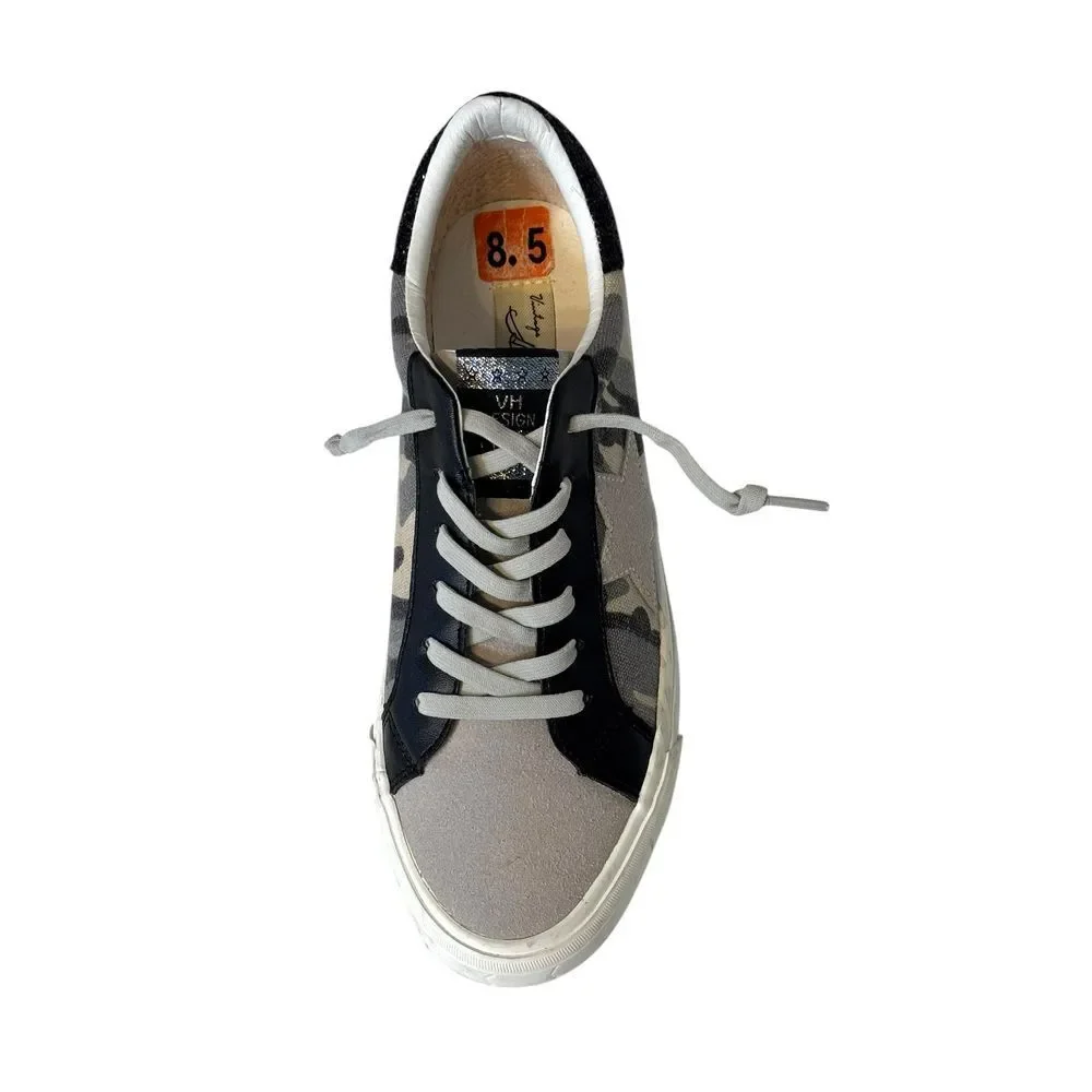 Vintage‎ Havana Women's Size 8.5 Kate Glitter Camo Sneakers Low Top Shoes